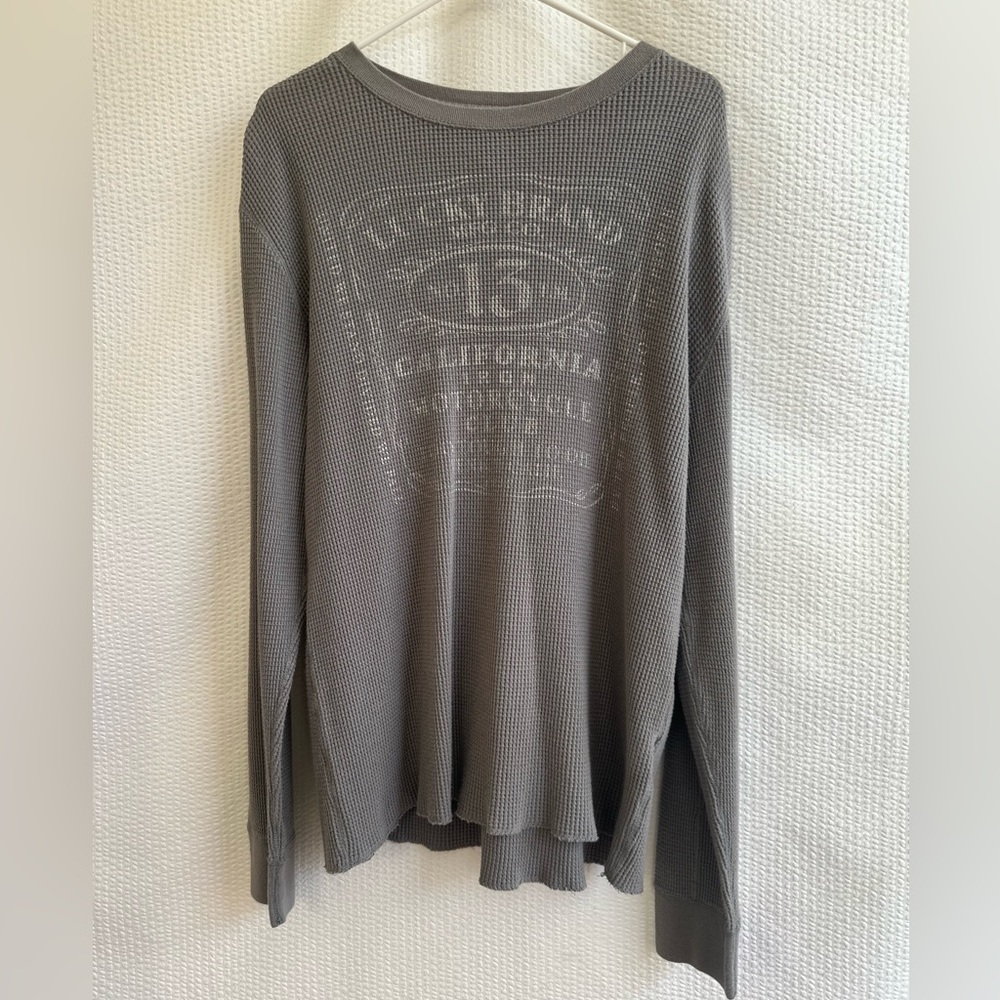 Lucky Brand Men’s Gray Vintage Inspired Long Sleeve Thermal Shirt Size: XL